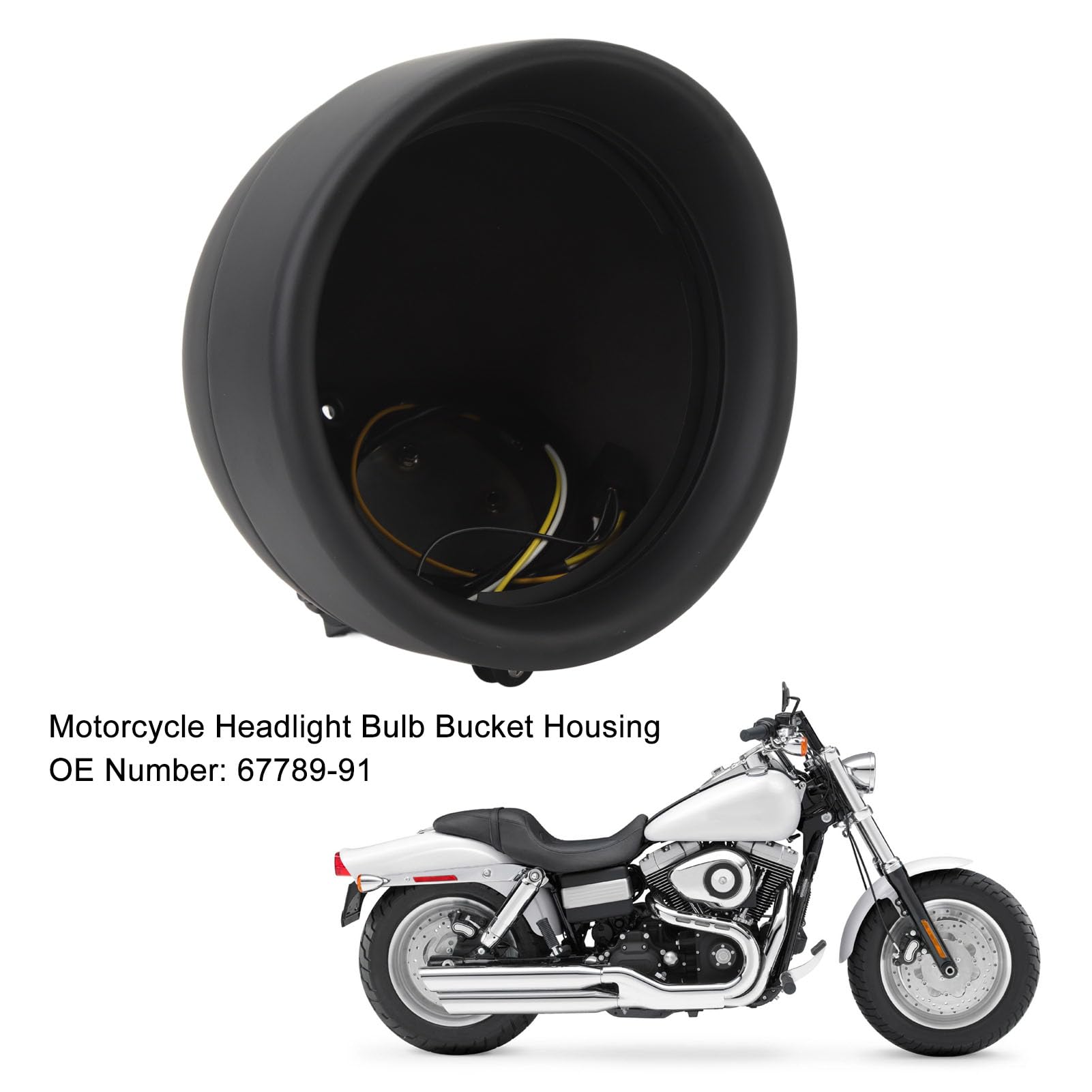 Motorrad-Scheinwerfergehäuse 67789 – 91, 7 Zoll H4-Halogenlampe, LED-Scheinwerfergehäuse, Aluminiumlegierungskonstruktion mit Montagehalterung für die individuelle Anpassung des