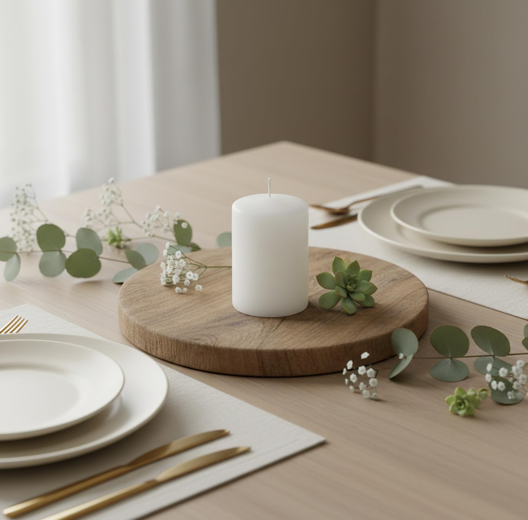 16 velas, cera, diámetro 4 cm, altura 5 cm, blanco