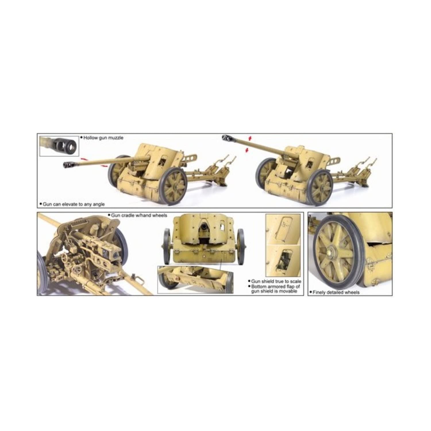 1/6ドイツ軍 PAK36 37mm対戦車砲 ペガサスホビー プレビルドキット 3.7cm PaK36 ドイツ軍対戦車砲 (プラモデル) - ホビーサーチ