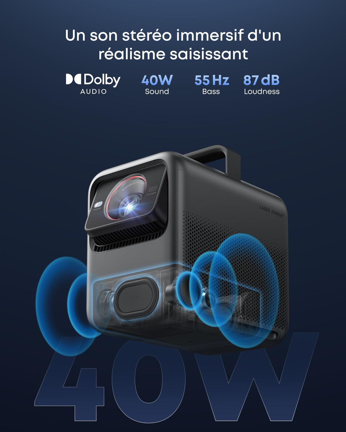 Anker Nebula X1 Vidéoprojecteur 4K à Triple Laser