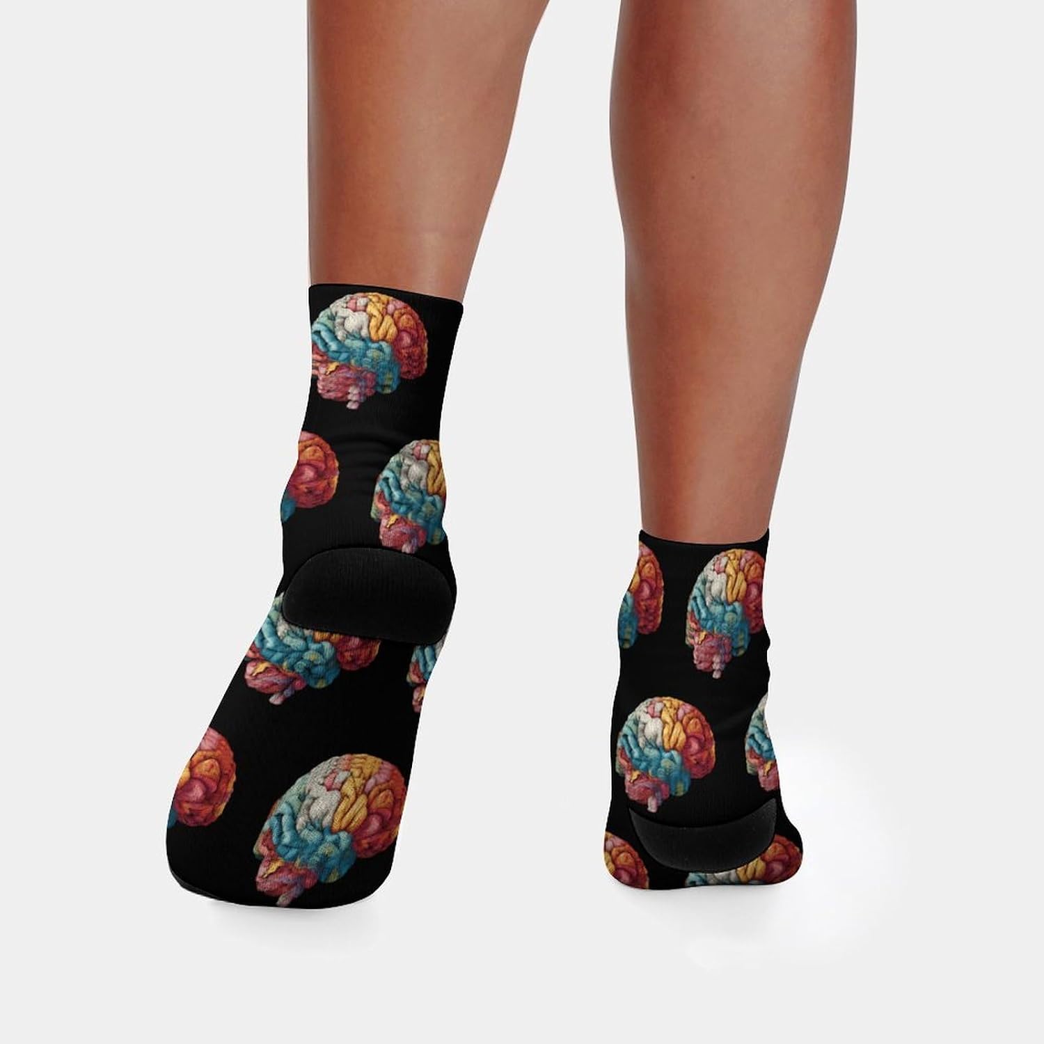 Colorful Brain Knee High Socks Athletic Long Stockings Sport Casual Crew Tube Sock Boot