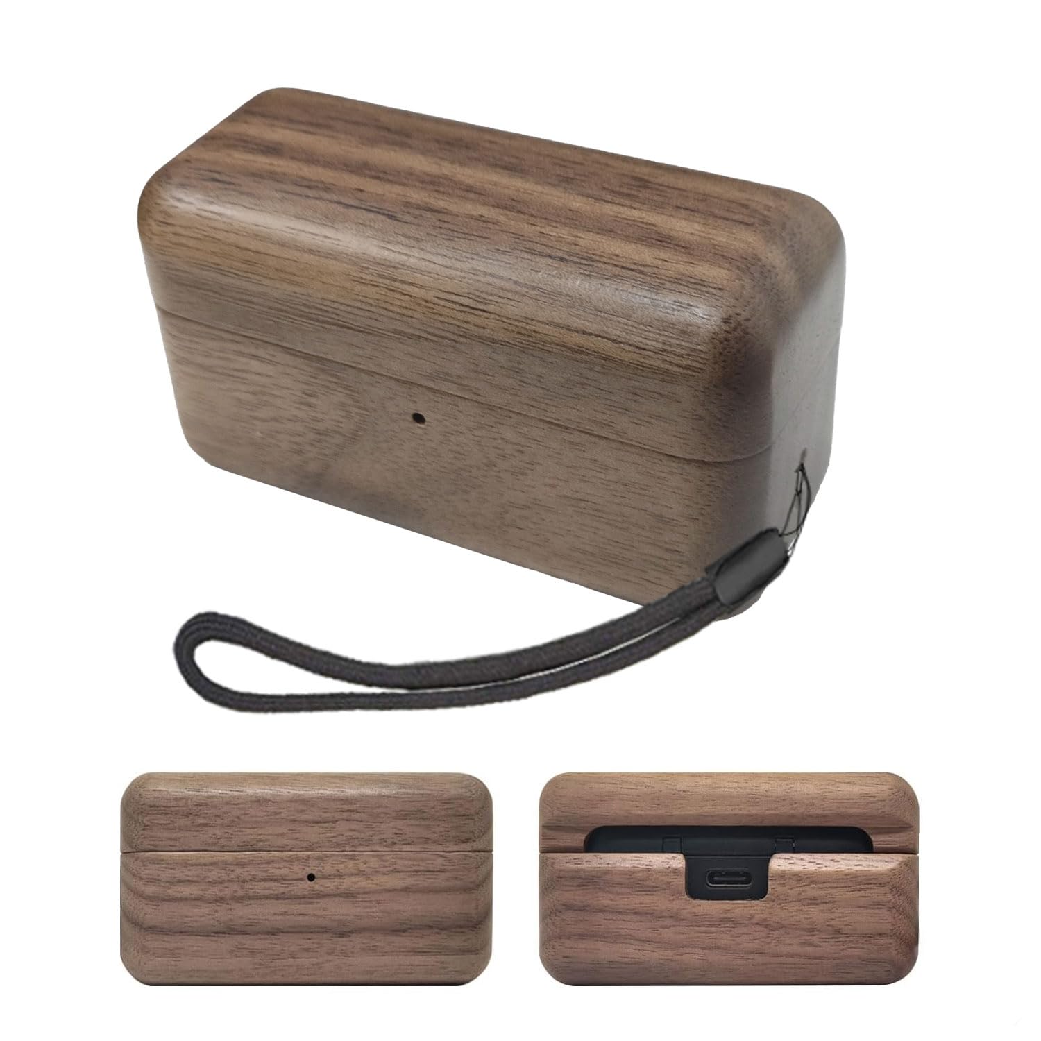 Amazon | For SOUNDPEATS(サウンドピーツ) Clip1用クルミの木 ケース