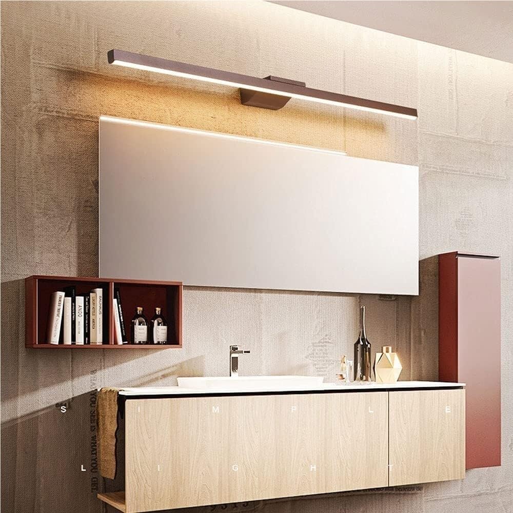 Lámpara de Pared LED con Acabado marrón, luz de tocador, Luces LED Frontales para Espejo de baño, iluminación para Armario con Espejo, iluminación para Marco de Fotos de baño (3000