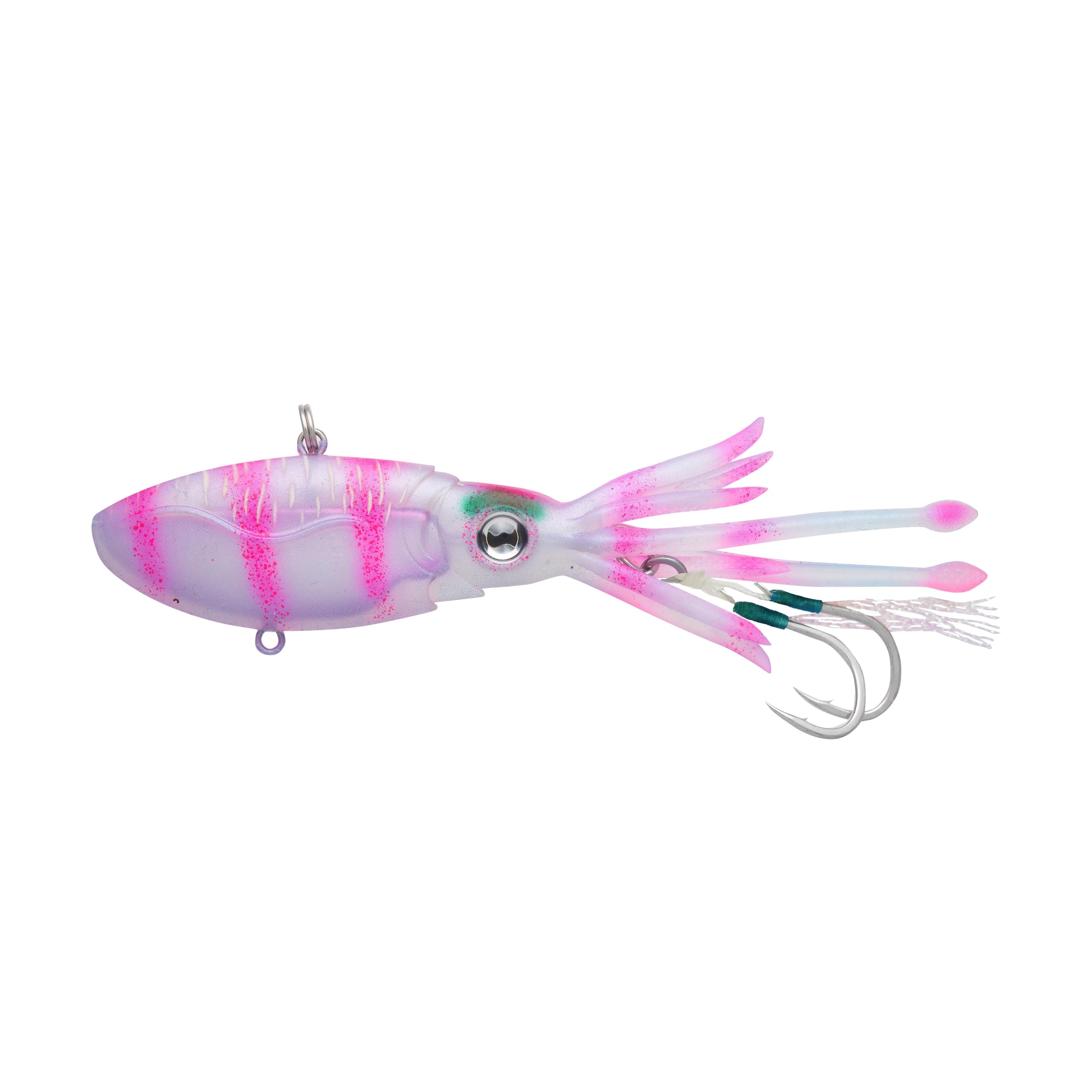 Nomad Design Original Squidtrex Patented Vibrating Fishing Lure - Scent Added TPE Soft Plastic Lure for Saltwater with Strong BKK Assist Hooks, Fishing Bait That Catches Many Species