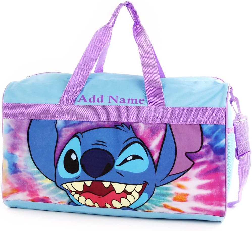 KishKesh Personalized Licensed Kids Duffel Bag – Durable, Customizable Name & Text, Ideal for Travel, School, Gym, Beach, or Overnight – Disney Stitch Design, 18" X 10.50" X 9.75" - Image 2
