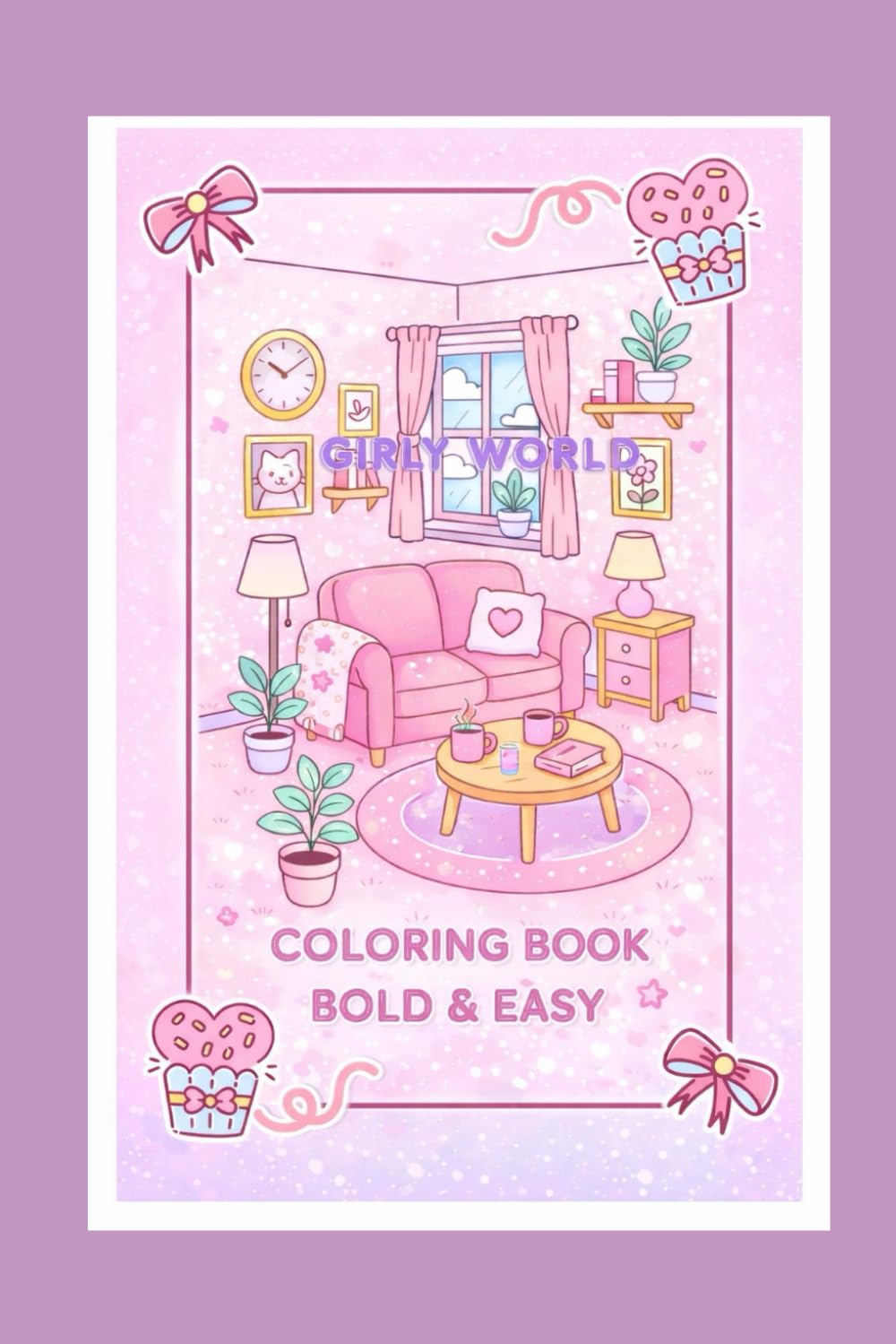 ‘Girly World’ Kids Coloring Book for Girls