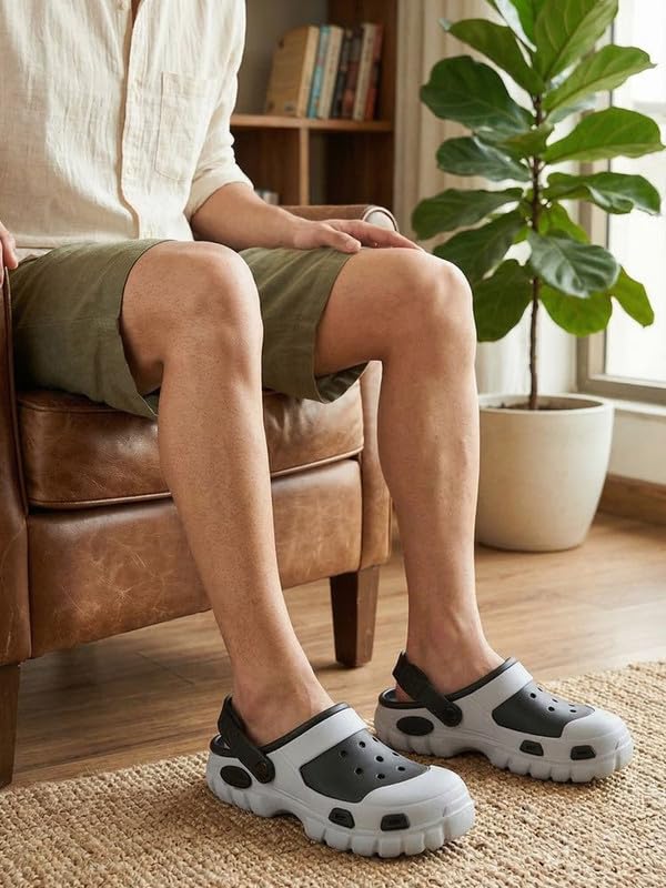 Image of Richmen Super Soft Stylish and Comfortable EVA Anti-Skid Men Sliders with Lightweight Cushioned Footwear Adjustable Back Strap Everyday Use Mules for Boys & Men's Clogs
