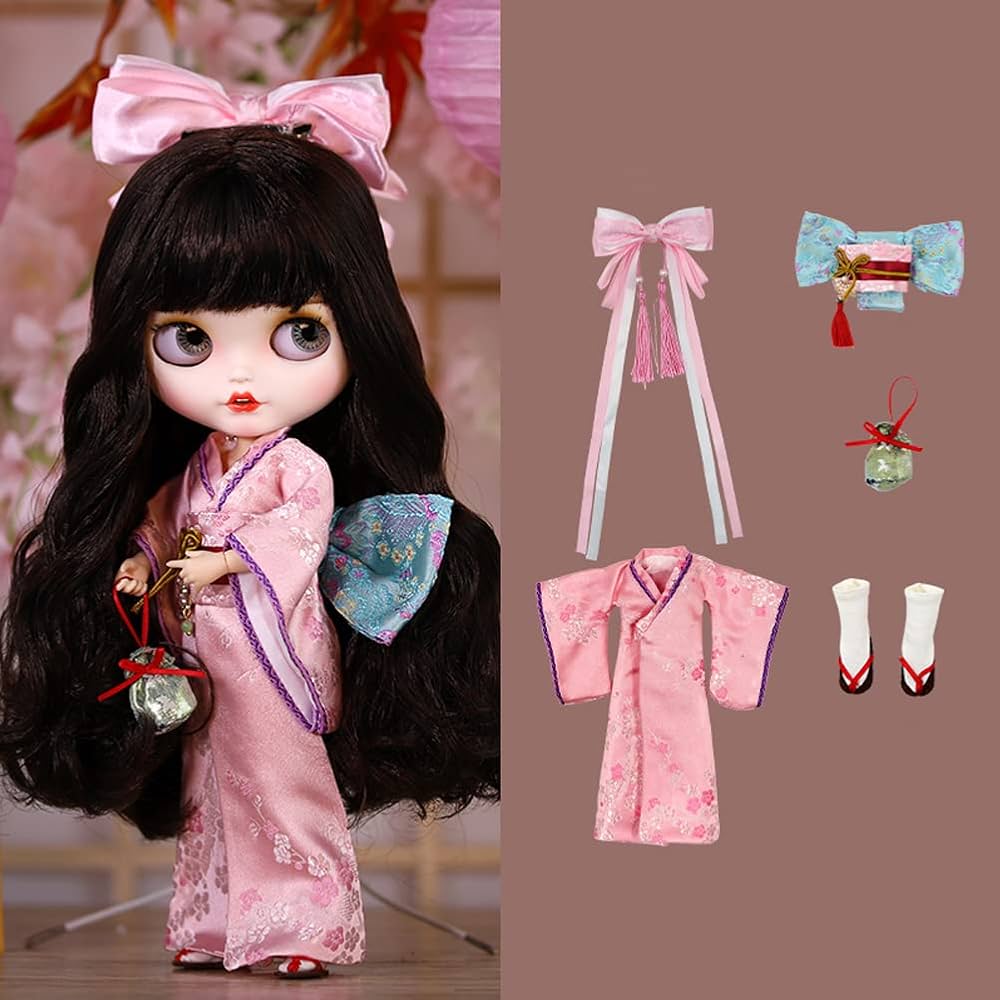 ブライス アウトフィット 振袖 Amazon.co.jp: rakulifey ブライス服 和服 髪飾り付き ネオ