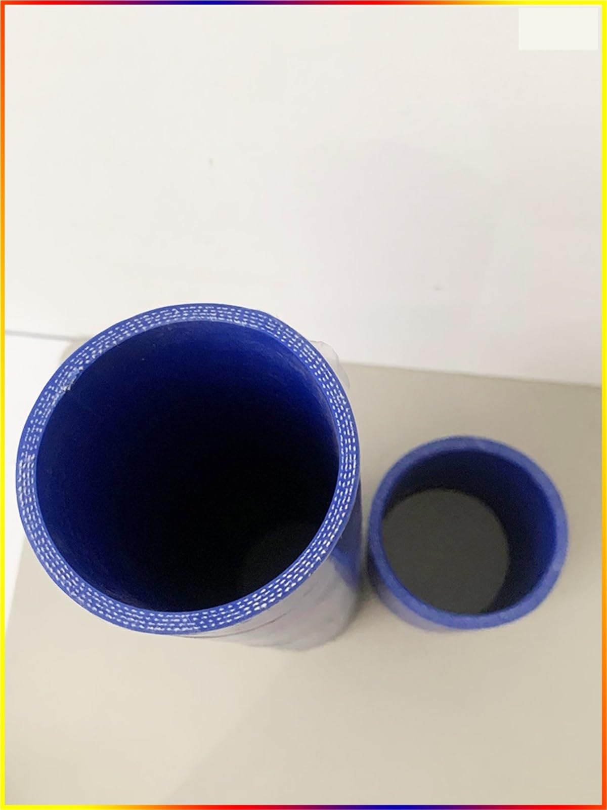 Długość 10 cm prosta silikonowa rura intercoolera wąż chłodziwa wysoka temperatura wysokie ciśnienie turbo wysyła 2 zaciski Wąż silnika(Blue ID55x100mm)