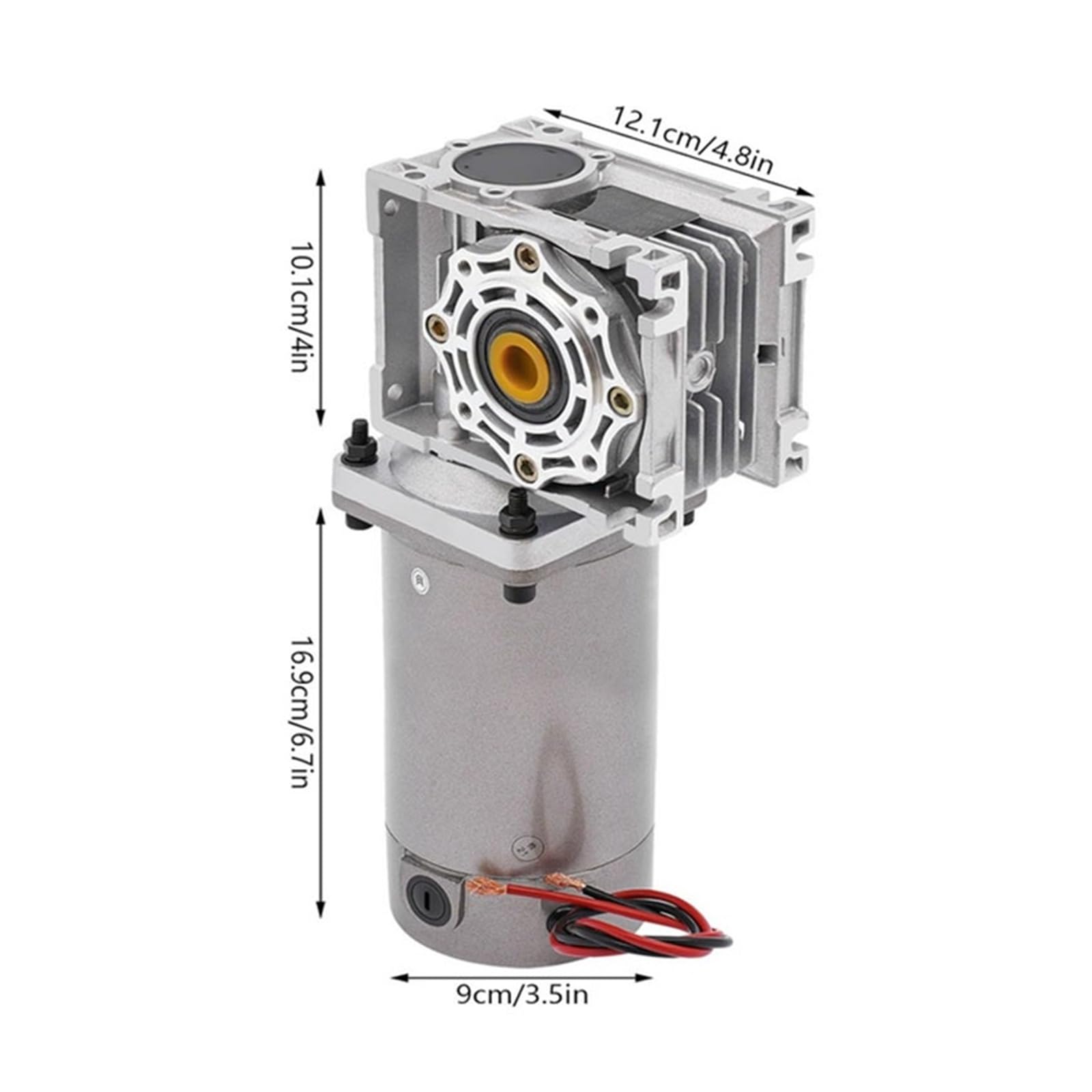 Reductor de engranajes helicoidales de alto par de 300 W con motor de CC de velocidad ajustable y caja de engranajes helicoidales RV040 de 18 a 360 rpm. Fuerte disipación de calor(300w,12V)