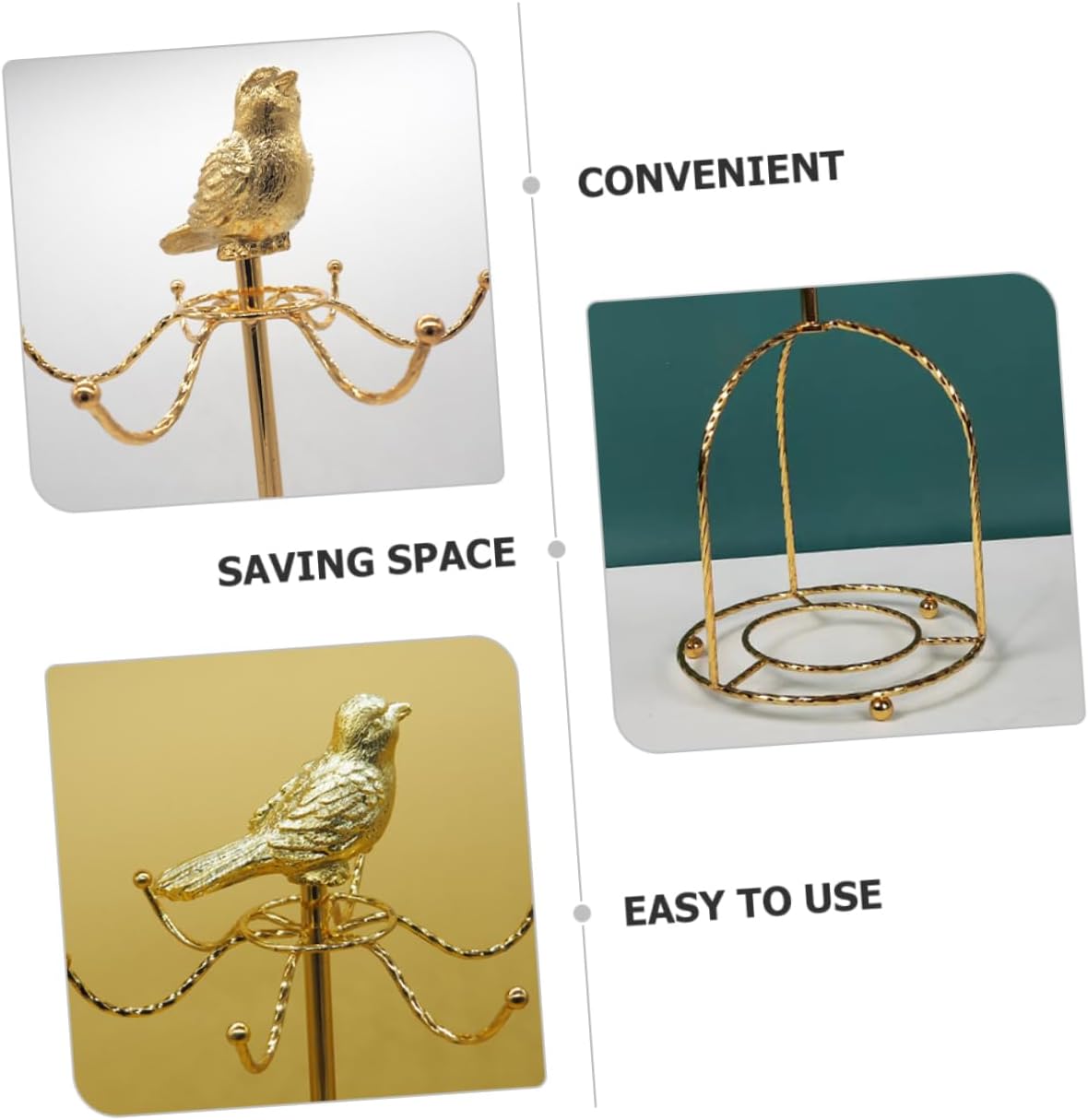 Zerodeko Bird Shape Coffee Cup Holder Elegant Mug Tree Organizer Rack for Countertop Storage Space-Saving Tea Cup Holder Kitchen Supply and Bar Accessory