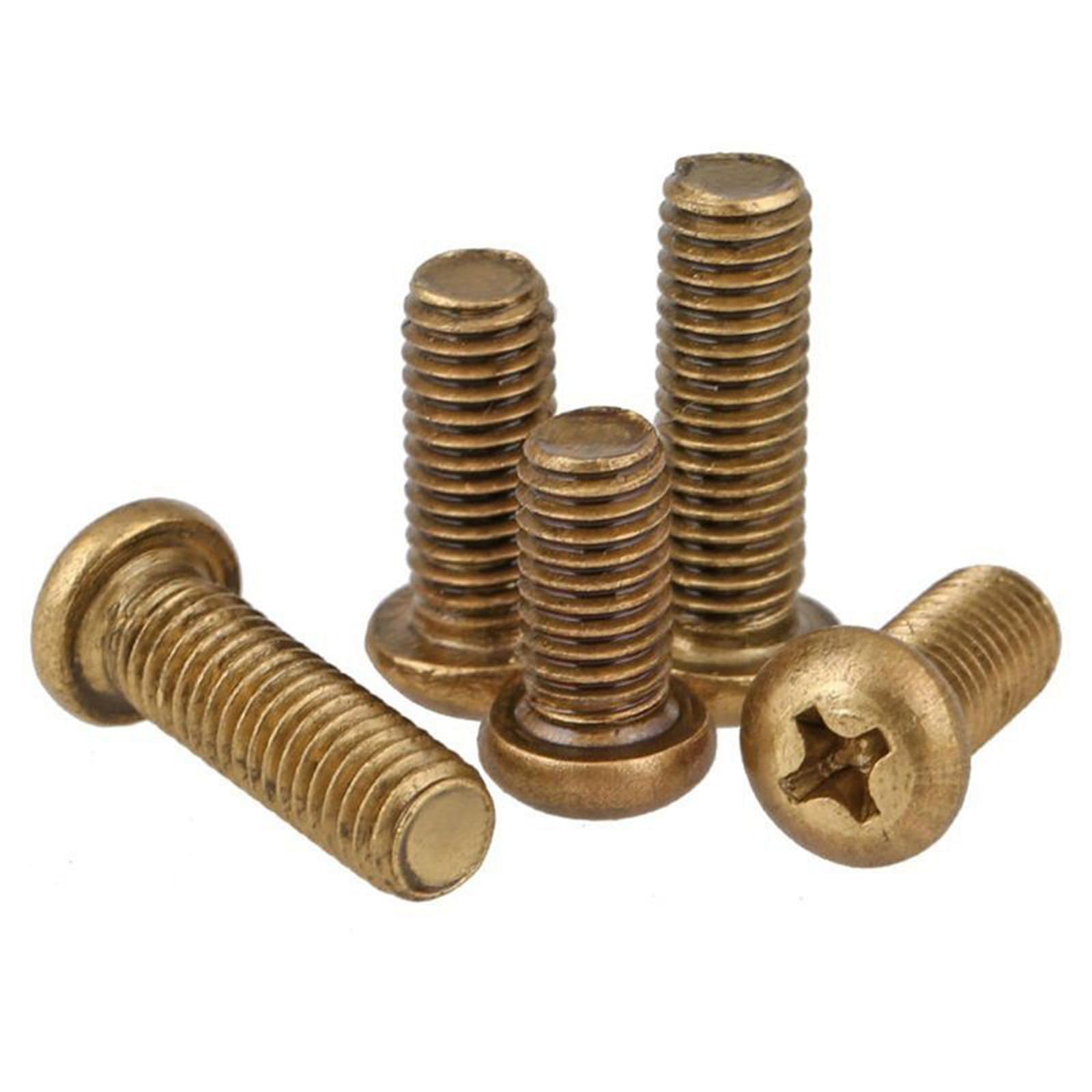 tornillos de latón, M2 M25 M3 M4 M5 M6 M8 Tornillos de cobre Phillips(M8,60mm)