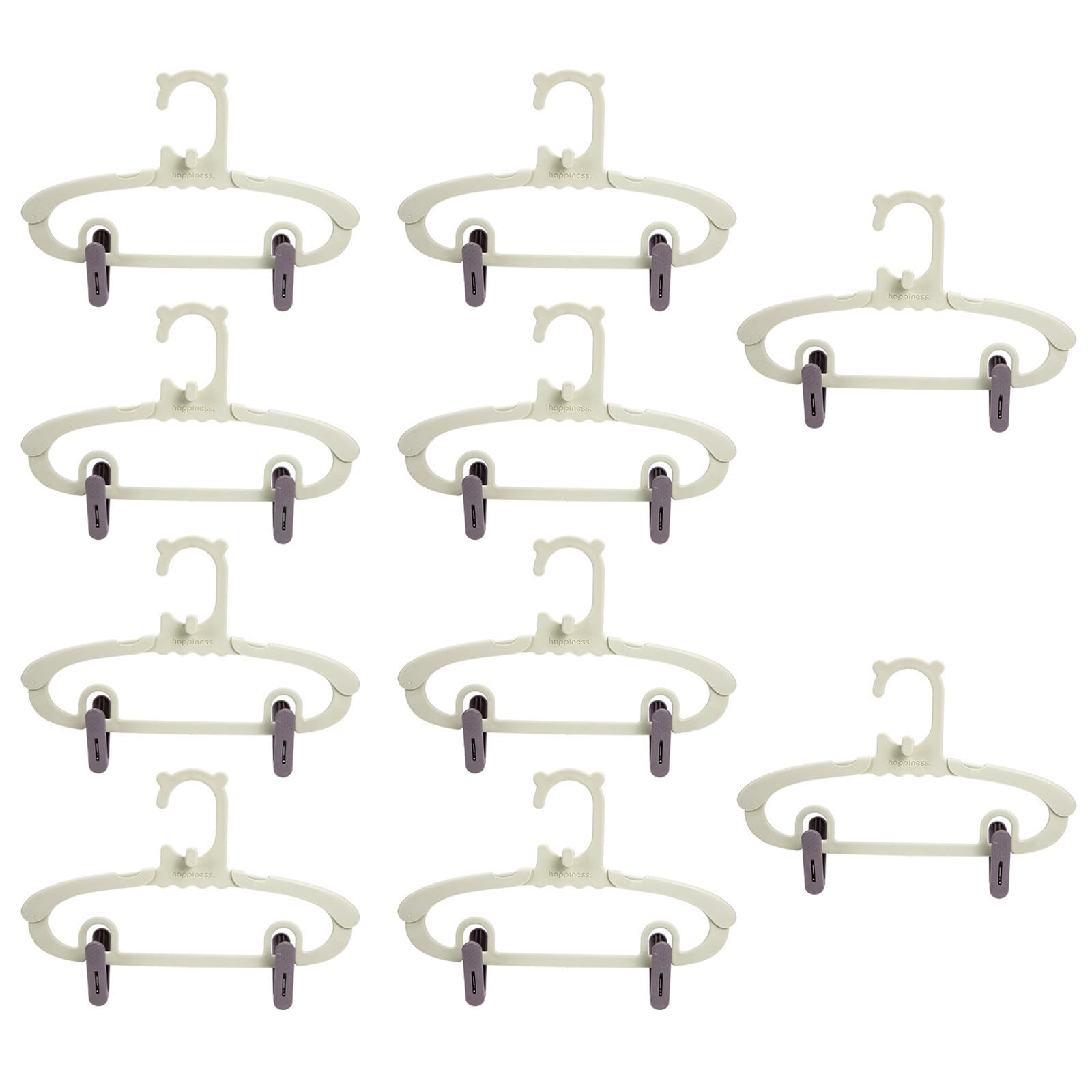 Perchas Infantiles de Plástico PP, Juego de 10 Clip
