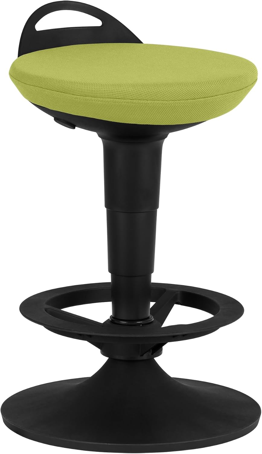 Adjustable-Height Padded Lab Stool - Fern Green