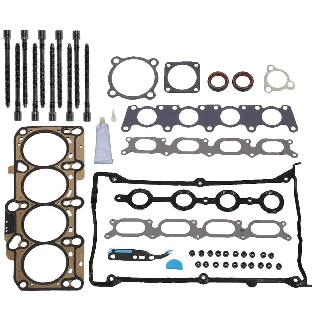 Vincos Head Gasket with Bolts HS26182PT, ES71193 HS9018, HB9018L EH16521HB-1 HSSB018, HSSB018L, SL1000 Head Gasket Bolts Set