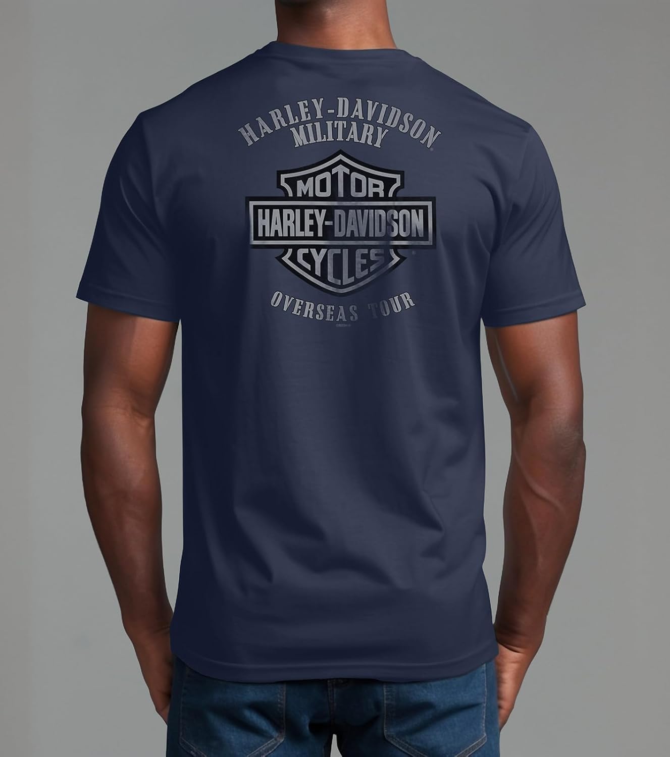 Harley-Davidson Military, Custom Veterans Support, Men’s T-Shirt Honor Our Vets, in Navy Blue