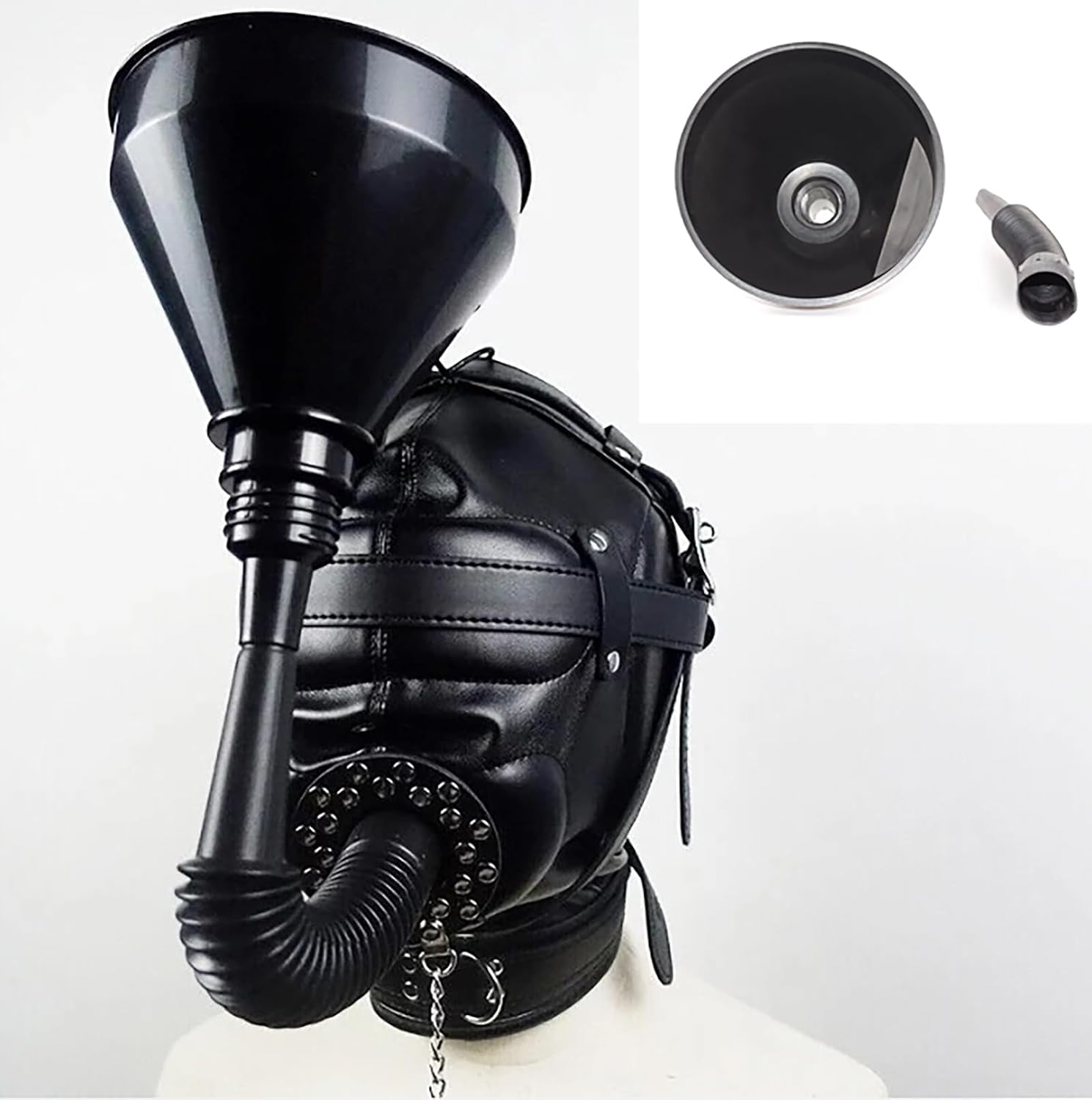 Hood Full Face Cover Mask Headgear Grim Cosplay Roleplay Prank Carnival Hood Mask BDSM Sensory Play