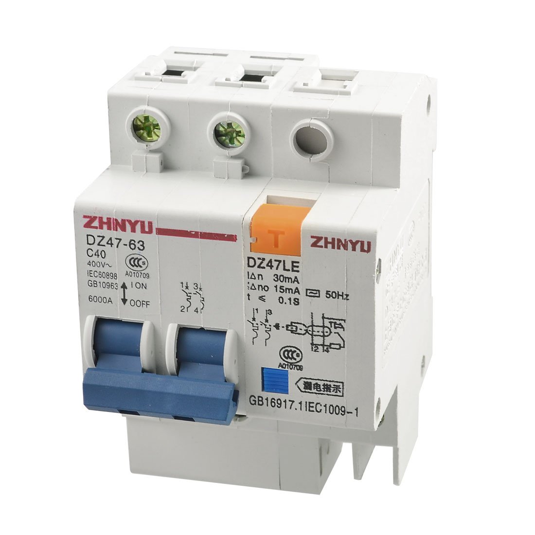 IEUMJNAT AC 400V 40A Overload Protection 2 Pole ELCB -Professional - Leakage Circuit Breaker