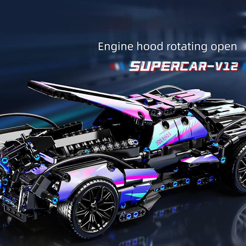 KeKeDuo Racing Car Model Building Set, Supercar Model Engineering Toy - Image 4