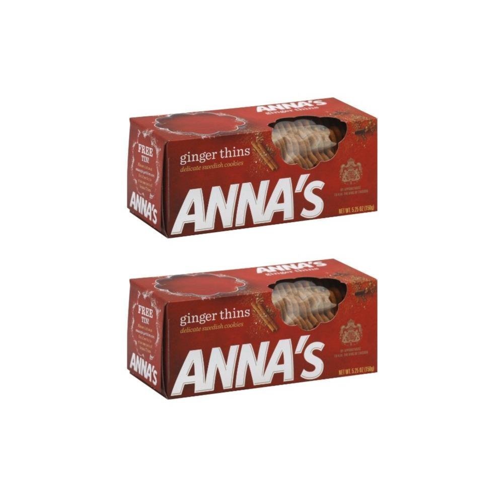 Anna's Ginger Thins Swedish Cookies 5.25 Oz (Pack of 12)