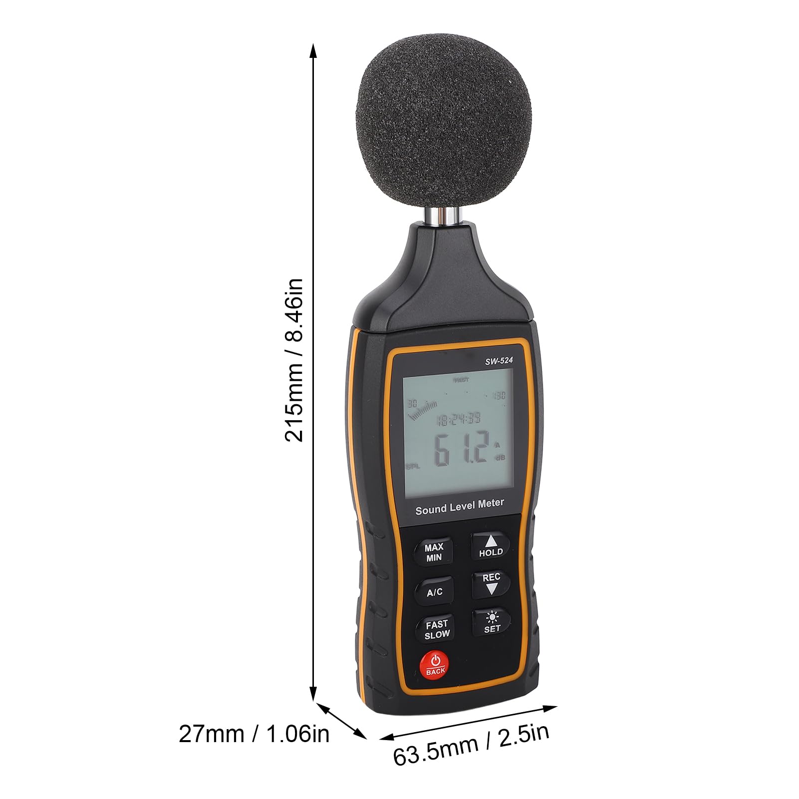 Digital Sound Level Meter Compact Dual Output Decibel Reader for Industrial Noise Measurement and Monitoring