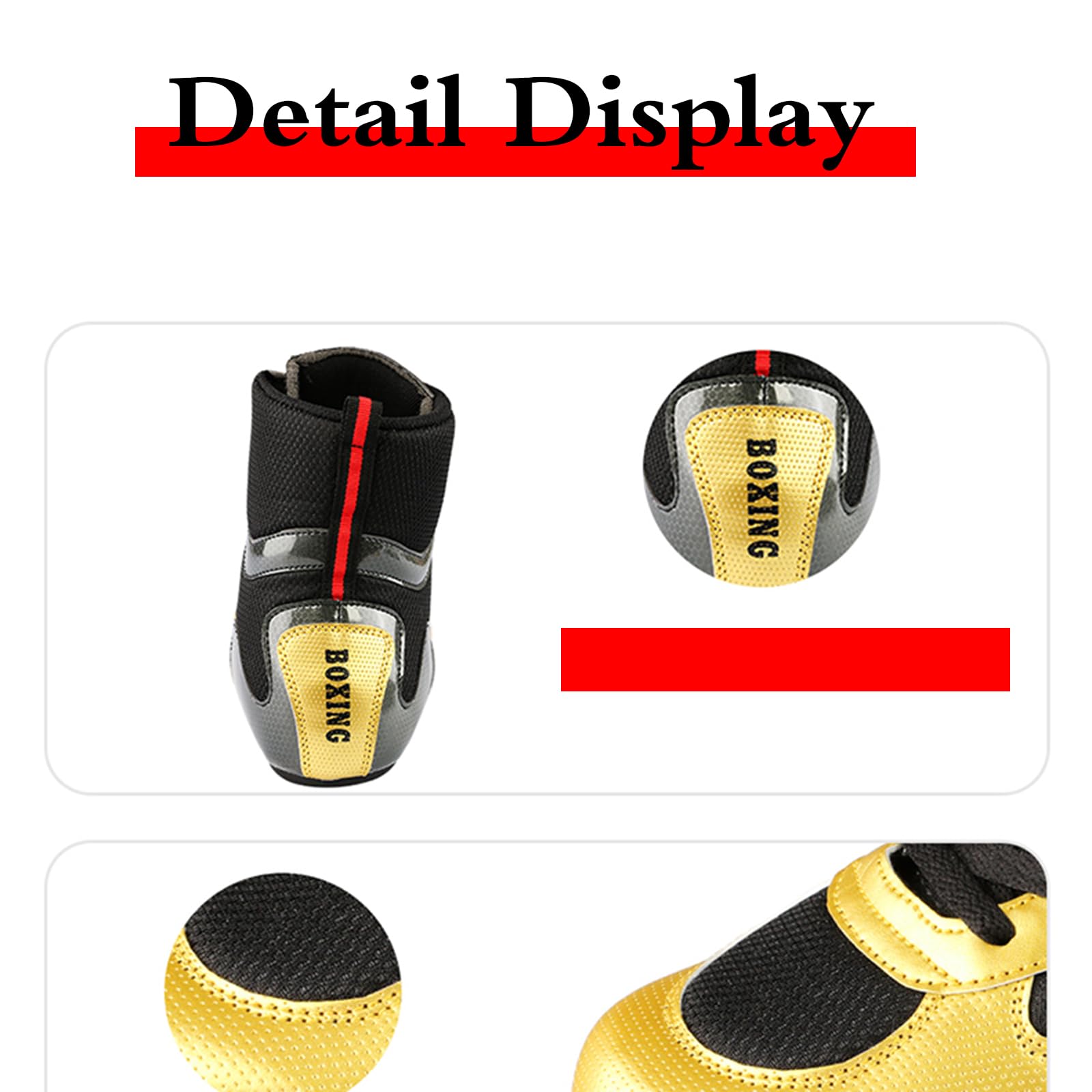 High-Top-Boxschuhe,Leichter Boxschuhe,rutschfeste Boxschuhe,Boxschuhe Damen,Atmungsaktiv Und Flexibel,rutschfest,Gummisohle,Weich,Geeignet FüR Jugend-,Jungen- Und Herren-Boxschuhe