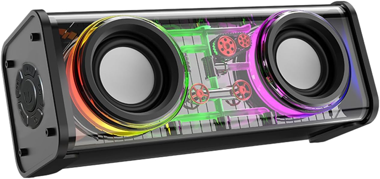 Portable Wireless Bluetooth Speakers, Bluetooth 5.0, TWS Pairing, IPX5 Waterproof, 3D Stereo, 8 Hours Playback time, Outdoor Sports Speakers with HD Sound for Pool, Beach, Bike,Travel