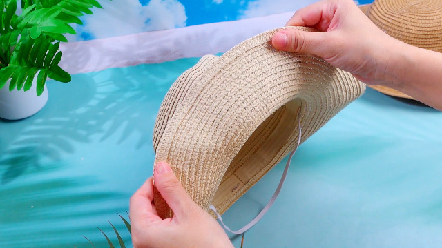 Conjunto de sombrero y bolso de playa para mujer miniatura 7