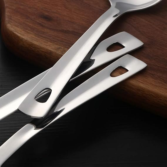 Stainless Steel Serving Spoon Sets,6PCS 13inch Kitchen Kitchenware Long Handle Cooking Utensil, Kitchen Serving Tablespoons（silver）