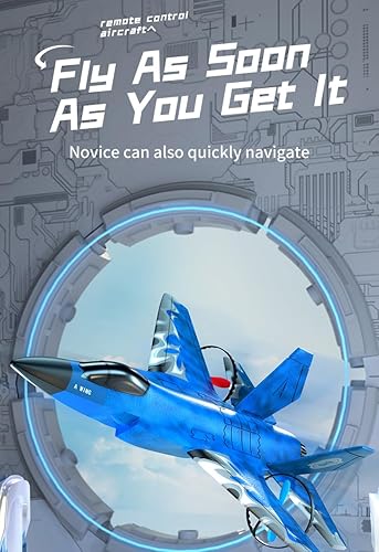 Miniatura 3 de Avión RC F-35 Control remoto Jet Plane 2 CH Fácil de volar para niños, adultos principiantes (azul)