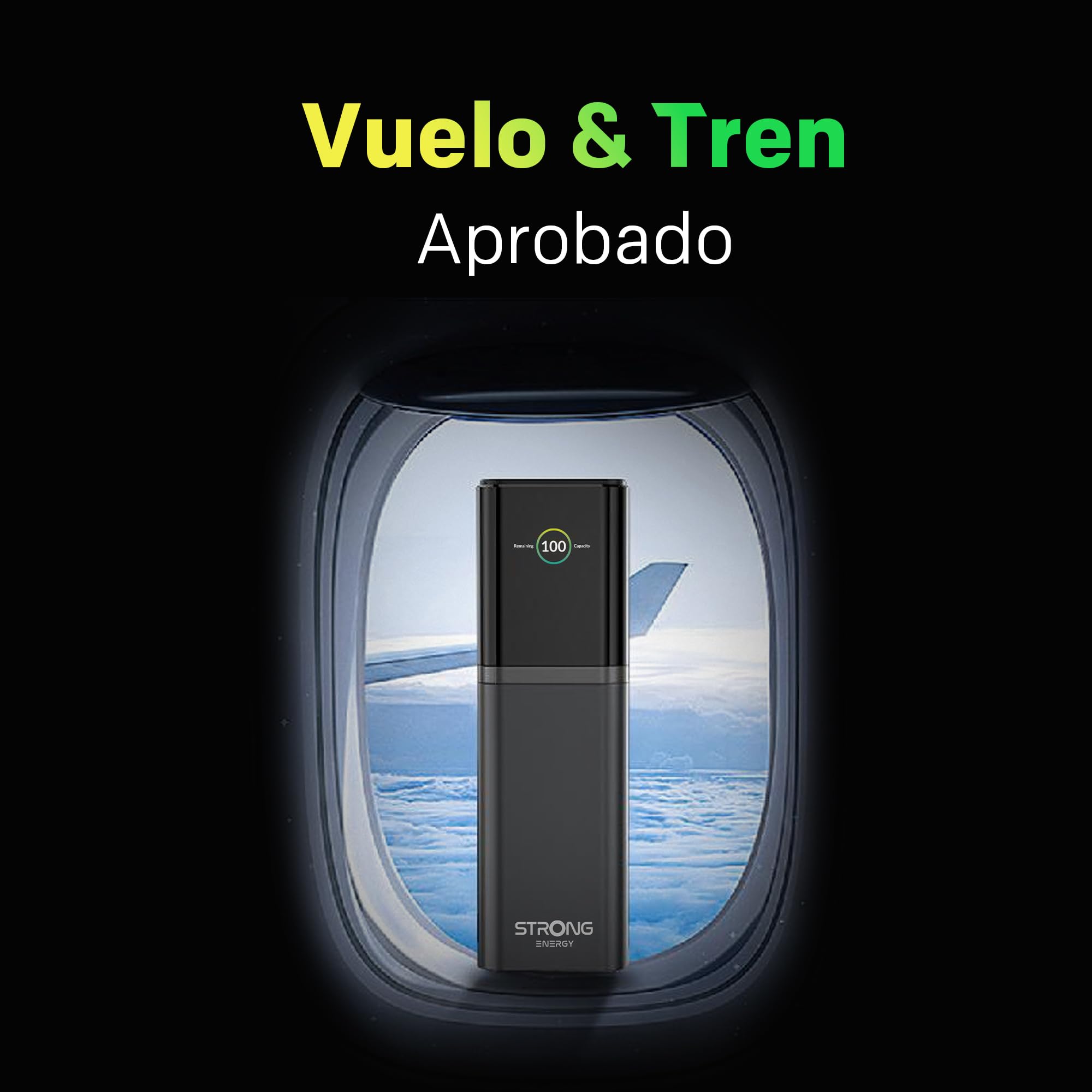 STRONG S-19 Batería Externa Portátil 12000mAh, Carga Rápida 176W con USB-C 140W PD 3.1 + UFCS, Pantalla TFT, Compatible con iPhone 16, Galaxy S24, MacBook, iPad, Ideal para Viajes y Aprobada para Avió