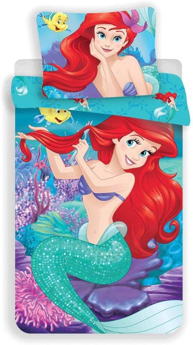 Disney Princess Ariel Under The Sea Single Duvet Cover And Pillowcase SetEuropean Size from B&Q