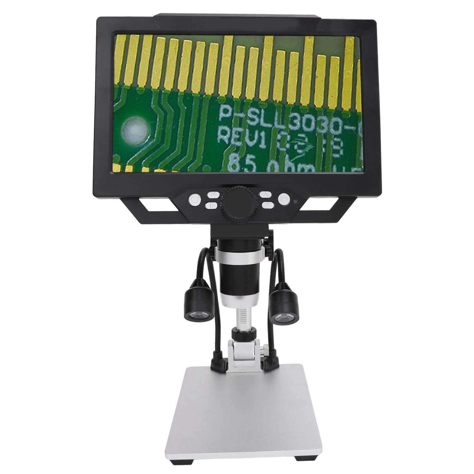 12MP Digitales Mikroskop mit 9 Zoll LCD 1600X Vergr erung 1080P HD Video USB Mikroskopkamera f r M nzen Pflanzen Gestein