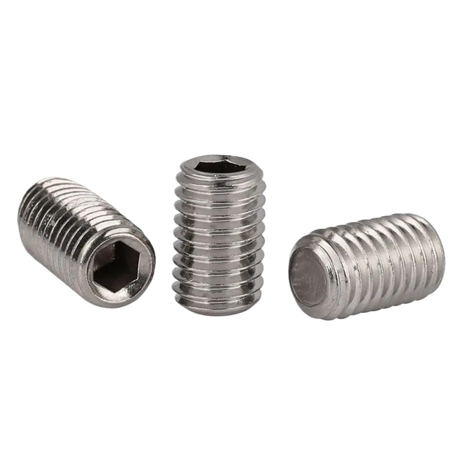 2/5/10/20/50 Sztuk M8 X 1,0 Mm (8 Mm) Wkręty Dociskowe O Drobnym Skoku ZESTAW GNIAZD 304 Stal Nierdzewna DIN 913(M8X1.0X30mm-50pcs)