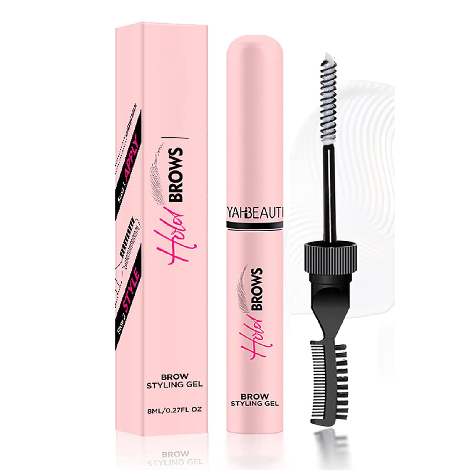 Eyebrow Gel, Clear Brow Styling Gel for Feathered and Fluffy Brows, No Sticky Long Lasting, Healthy, Waterproof for Women Makeup