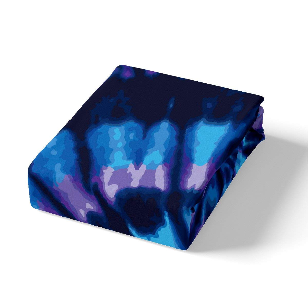 Juego de ropa de cama psicodélico para niños y niñas, diseño de espiral, color azul, con 2 fundas de almohada