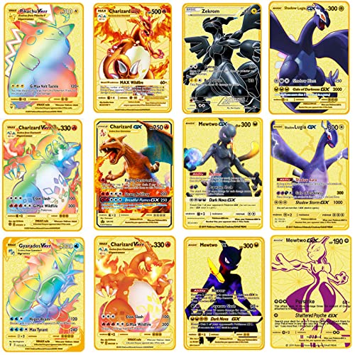 WESE 6 Rainbow Pokemon Cards Vmax GX- PokÃ©mon Cards Deck Included - Rare Pokemon Cards - Rainbow Rare Pokemon Cards - Vmax Pokemon Cards - Charizard - No Duplicates