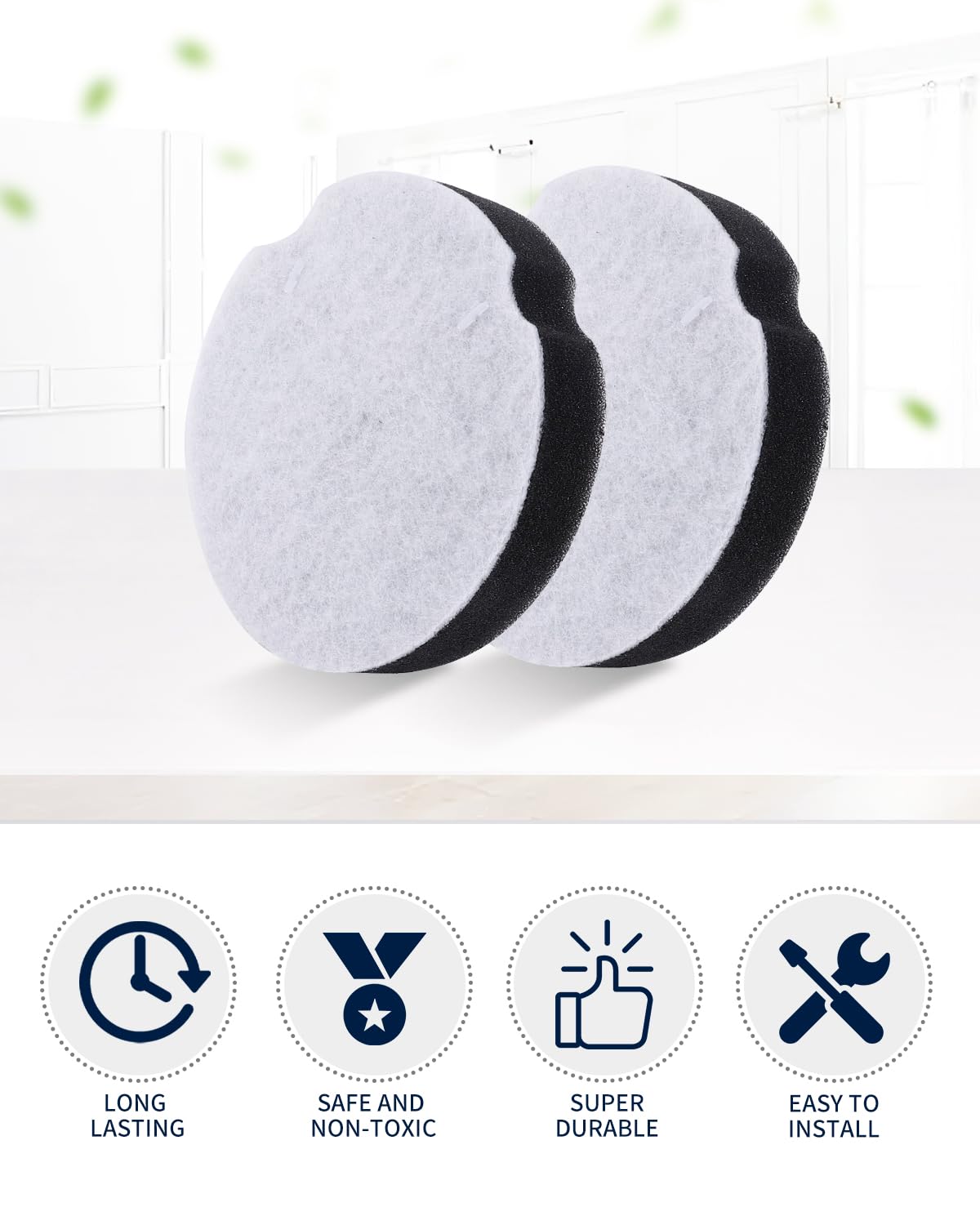 Bissell Vacuum Replacement Filters 4 Pack - Compatible With PowerForce & CleanView Models