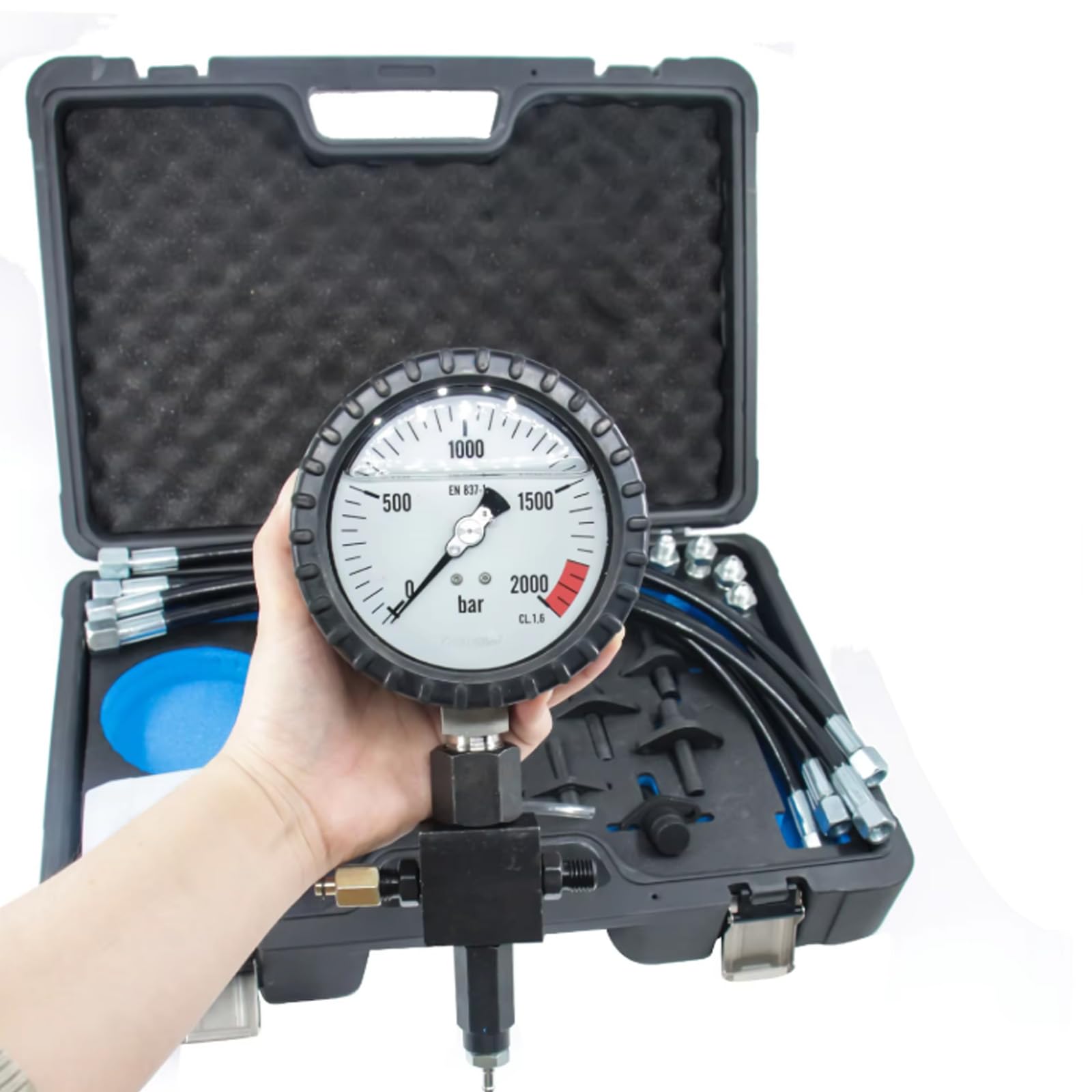 Common Rail - Kit de probador de presión de bomba diésel de alta presión, incluye prueba de tubería de inyección en blanco para pruebas de fugas de inyectores