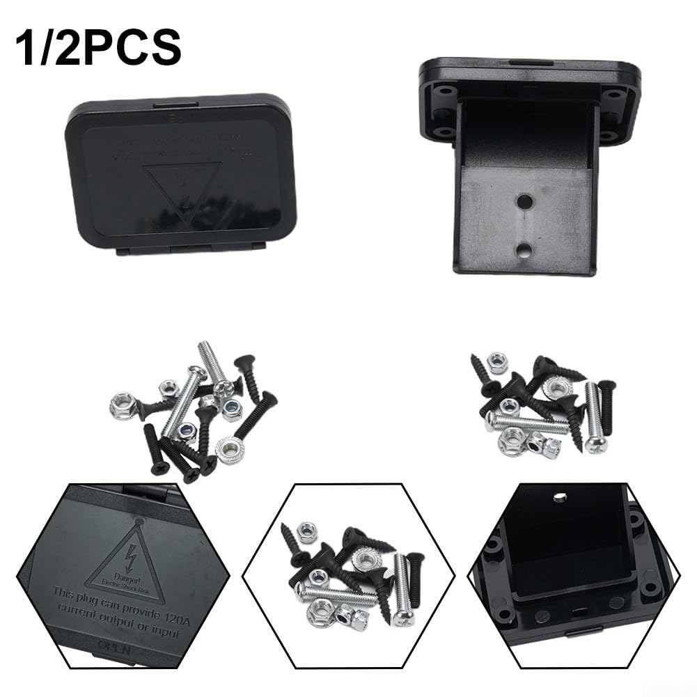 Pannello con staffa di montaggio a incasso 120 A copertura connettore base rame placcato argento IP40 per camper cablaggio camion 2 pezzi