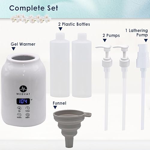 Miniatura 2 de Calentador de gel con pantalla digital, temporizador integrado, calentador para crema de masaje, loción y aceites, temperatura ajustable para el