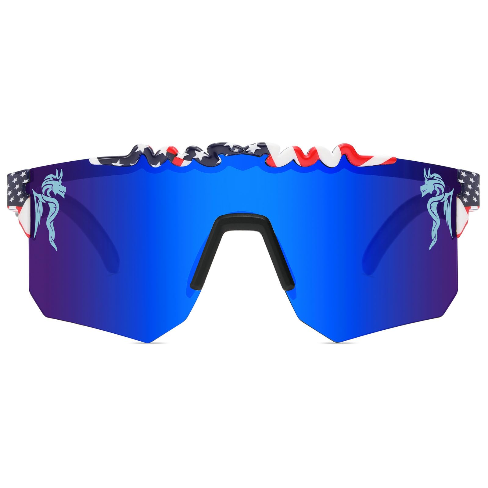 RICONE Occhiali da sole polarizzati UV400 per adulti, ragazzi, ragazze, uomini, donne, baseball, sport, attività all'aperto