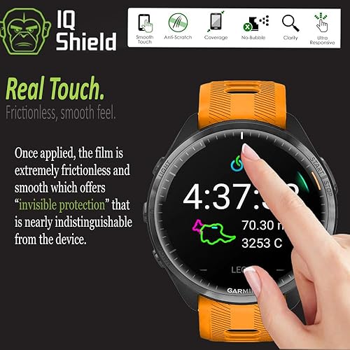 Miniatura 4 de IQShield Protector de pantalla compatible con Garmin Forerunner 970/570/965 (1.850 in) (paquete de 6) película de TPU transparente ultra fina,