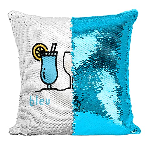 Coussin paillettes turquoise vin la solution decorative pour soirees - 2