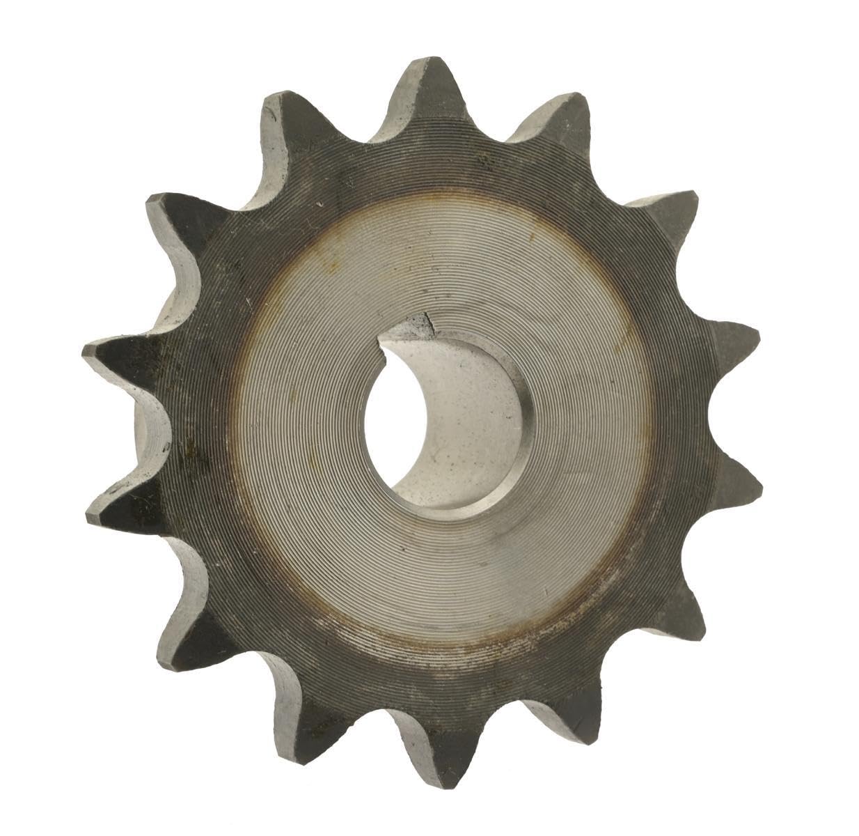 Kettenrad mit einseitiger Nabe ISO 12B-1 Zähnezahl 10 Bohrung H7 19mm Nut Gewinde