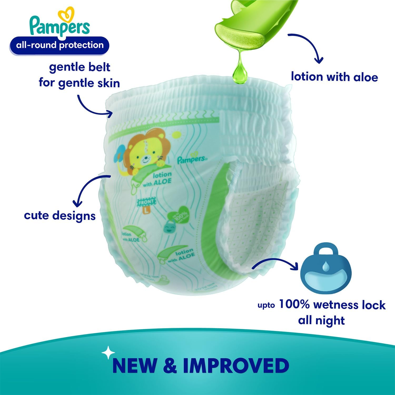 Pampers Diapers Pants, Medium (76 Count)