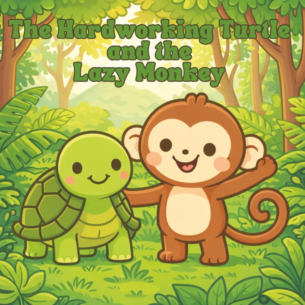 The Hardworking Turtle and the Lazy Monkey: Meaningful 5-Minute Values Stories About Patience & Kind Choices for Toddlers Ages 2-5 (Character Building Storybook for Gentle Lessons & Everyday Moments)