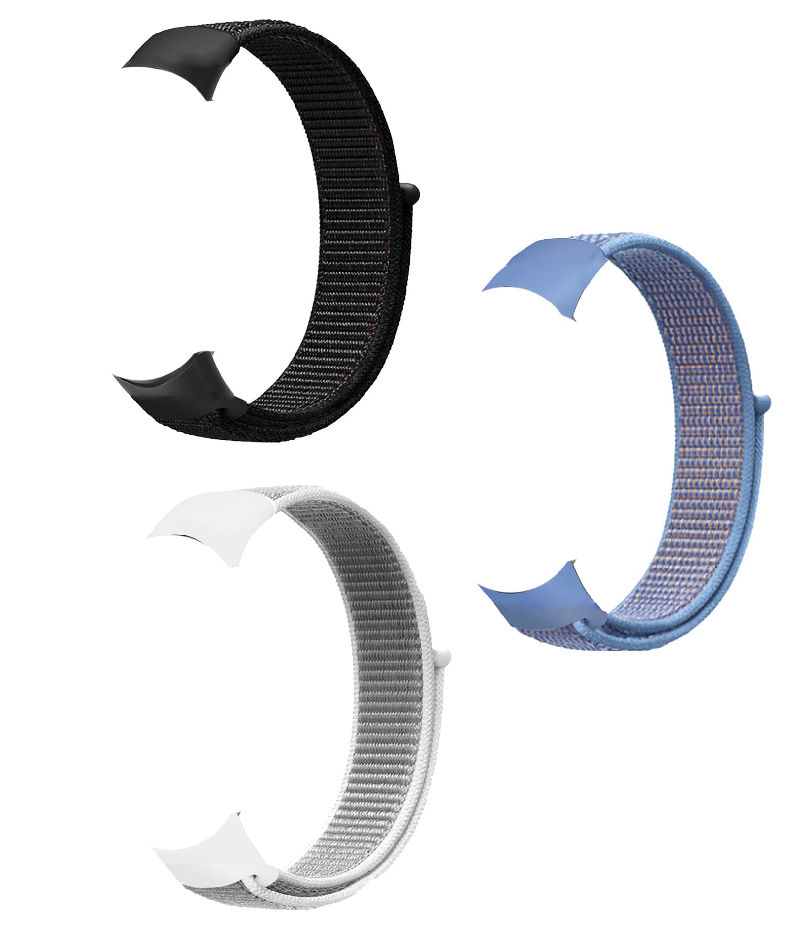 3 Pcs for Mi Band 8/9/10 Strap, Replacement Bands for Mi Band 8/9, Breathable and Adjustable Watch Straps, Comfortable for Gift, Workouts and Daily Use, Blue Black White-picture-15