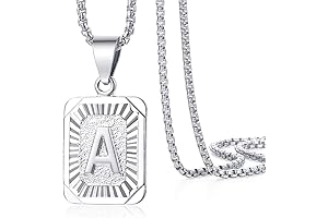 Initial Letter Pendant Necklace - Personalized Timeless Stainless Steel Letter Pendant Necklace