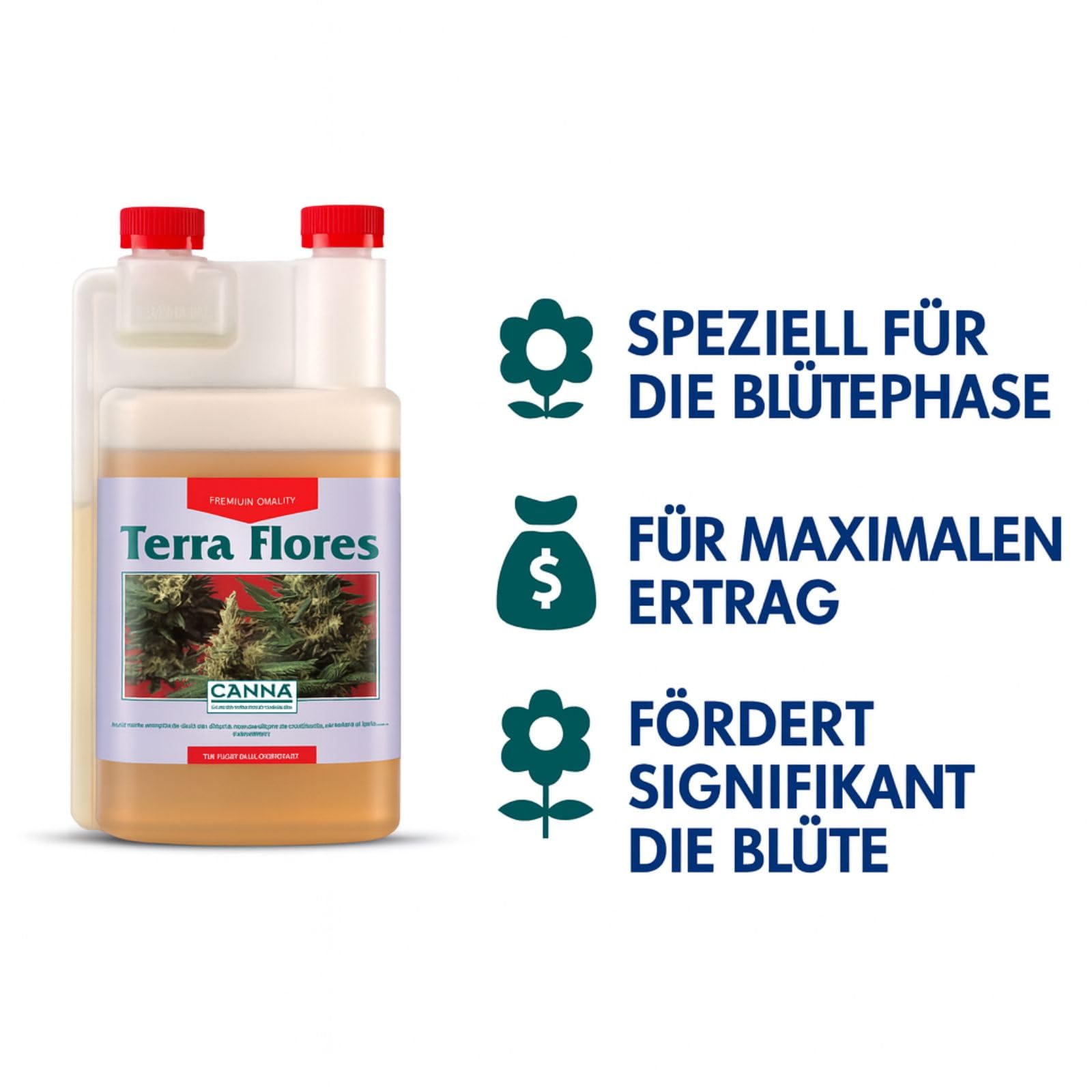 Weedness Canna Terra Flores 5 litrów – faza kwitnienia, uprawa w pomieszczeniach, kwiaty, nawóz bio-pomidorów, ogórków, nawóz organiczny